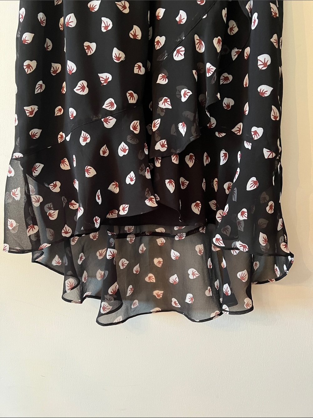 Madewell Black Amaryllis Floral Midi Dress Size M - Picture 4 of 11